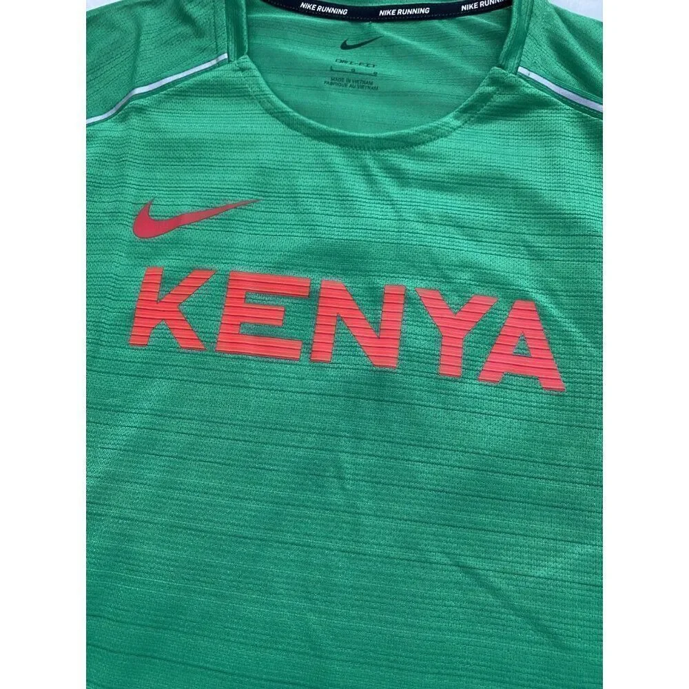 Nike Dri Fit KENYA TEAM ISSUED RUNNING SHIRT GREEN CT0105- 320 Men's Sz L NO TAG